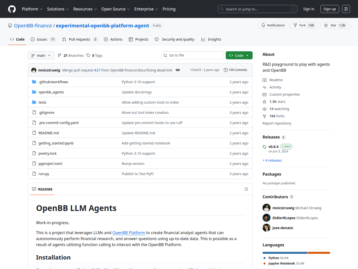 Experimental Openbb Platform Agent